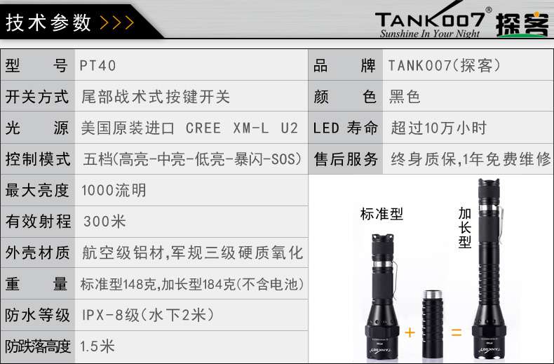 手電PT10，為戰(zhàn)術而生
